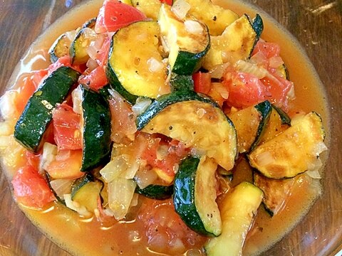 焼いて漬けるだけ ズッキーニとトマトのマリネ レシピ 作り方 By きのこのみみ 楽天レシピ